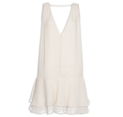 Vestido Mini Babados Birch - Bege