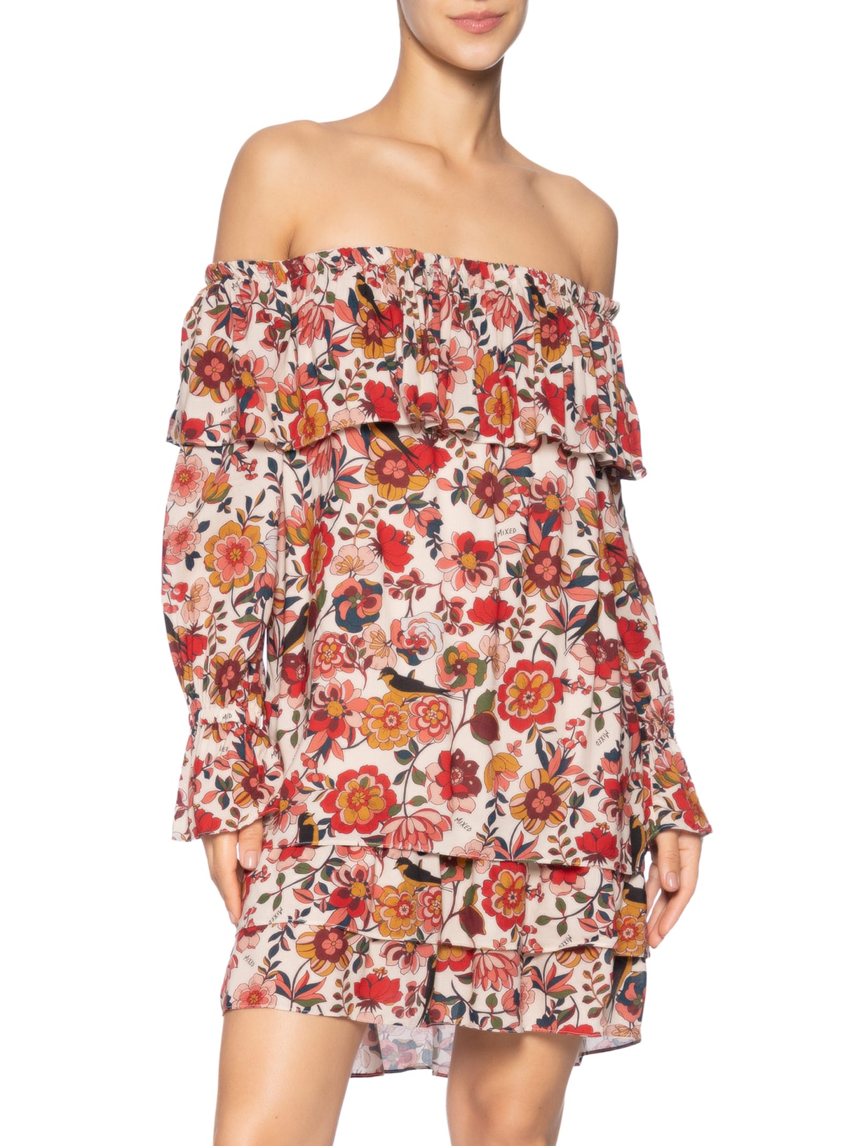 Vestido Mini Birdie Vermelho Mixed