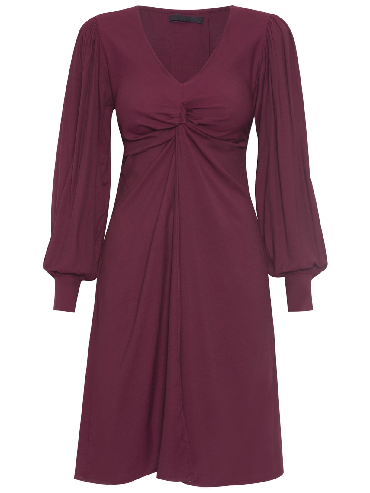 Vestido Mini Capa Com Drapeado - Vermelho