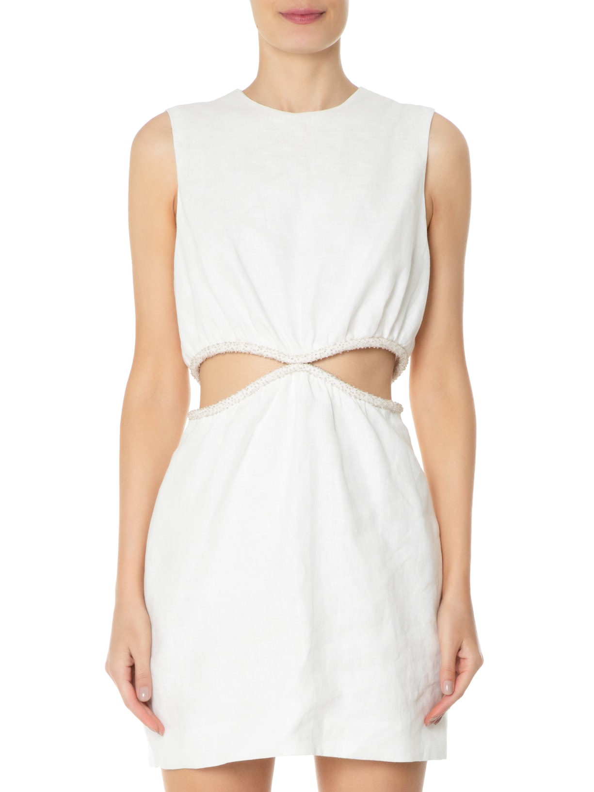 Vestido Mini Confete Off White Animale