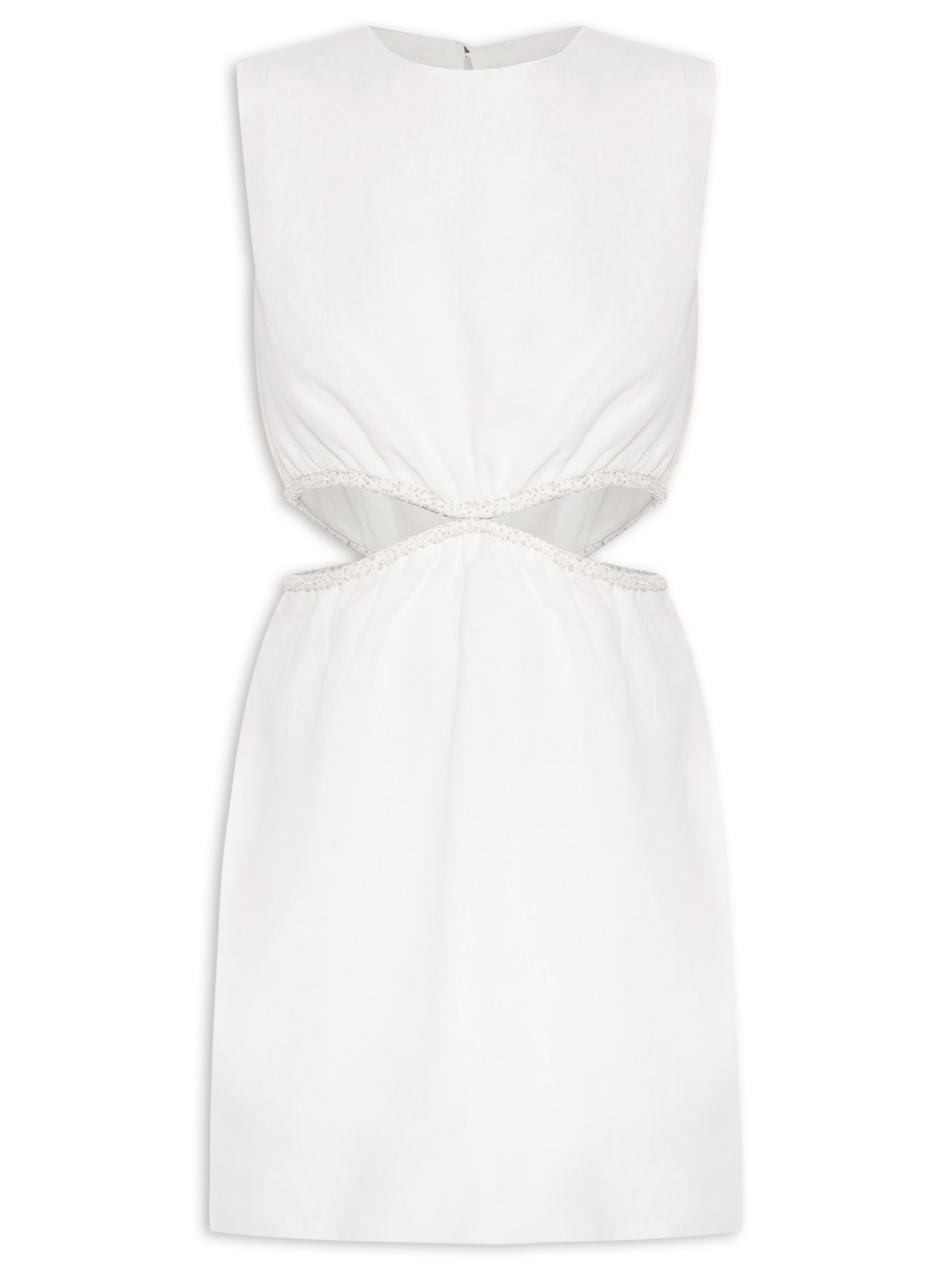 Vestido Mini Confete Off White Animale