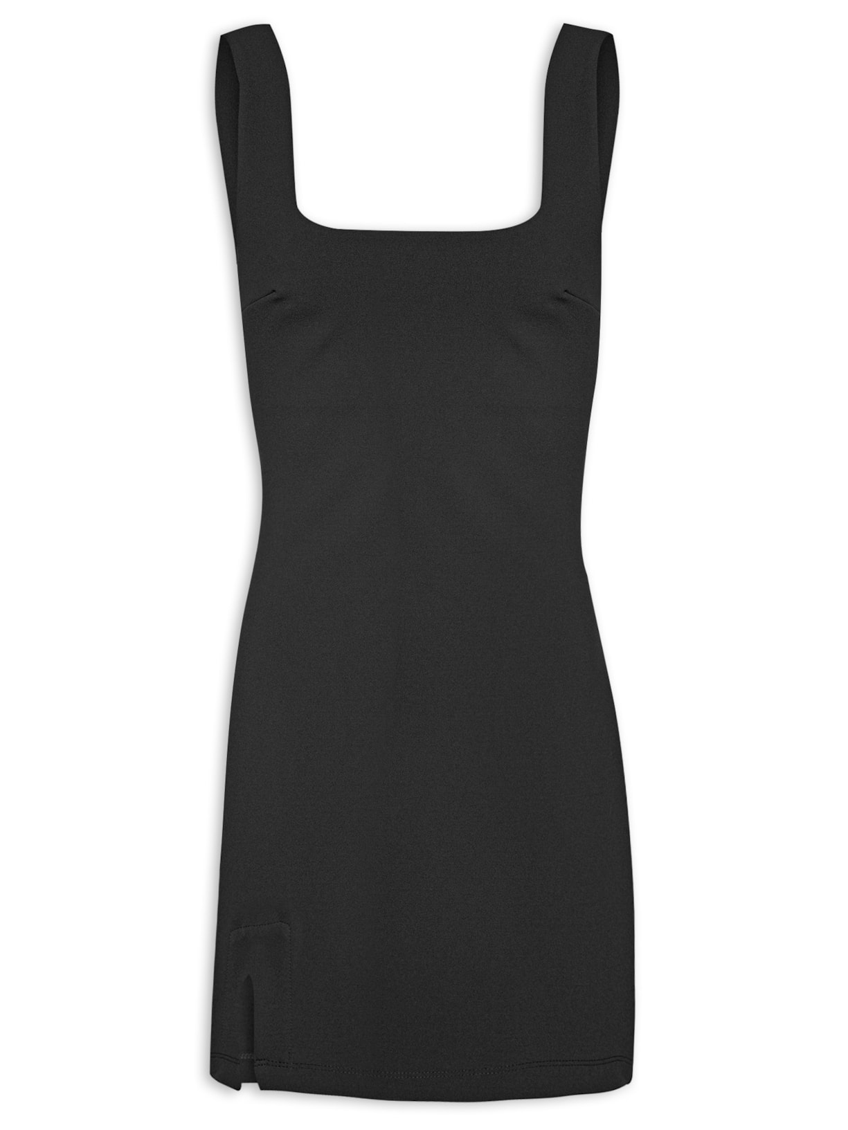 Vestido Mini Decote Quadrado - Preto