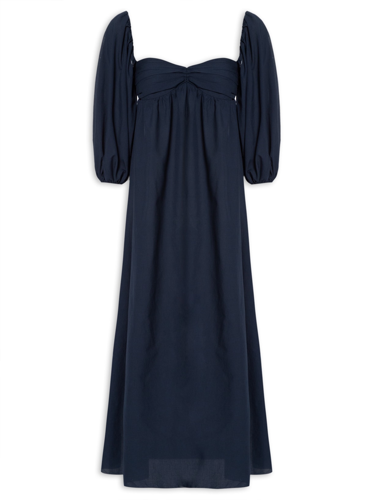 Vestido Mini Dress Cotton Casquinha - Azul