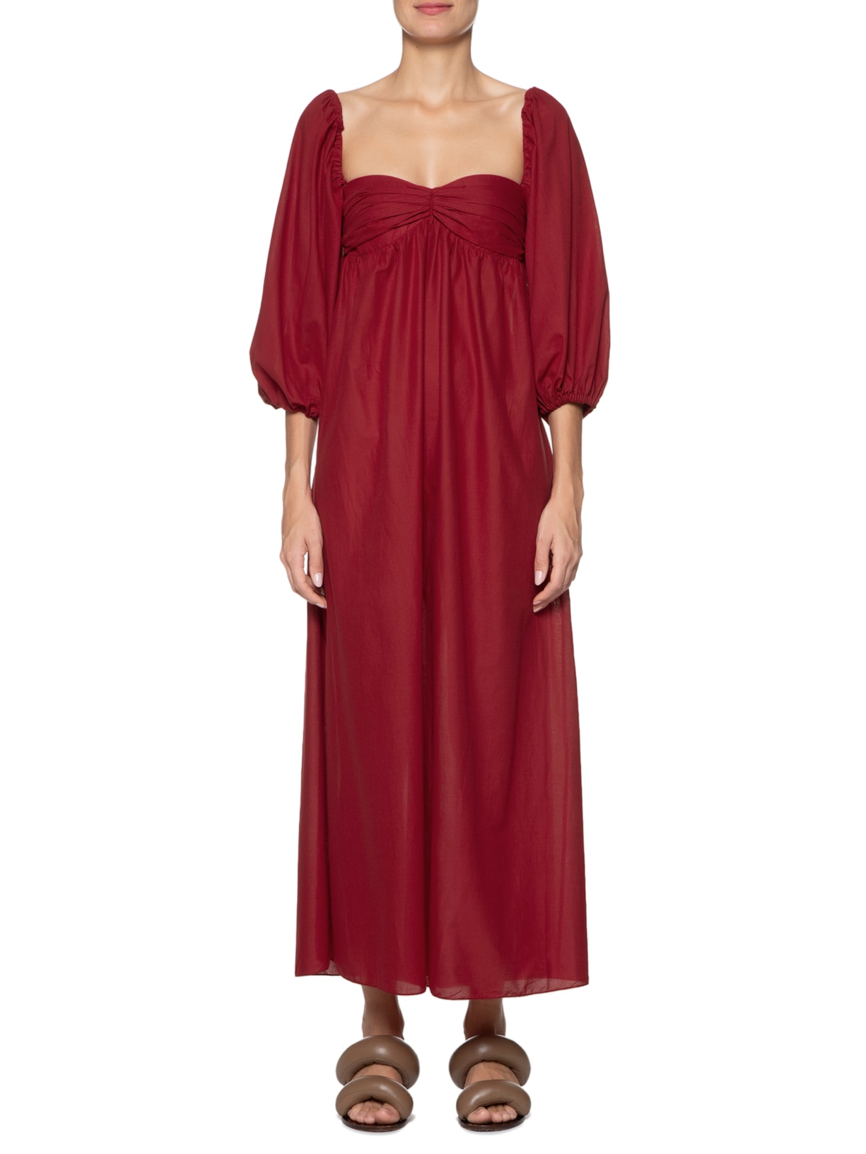 Vestido Mini Dress Cotton Casquinha Vermelho Paula Raia