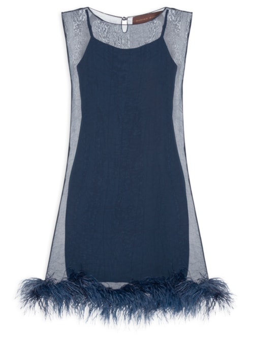 Vestido Mini Feather – Azul