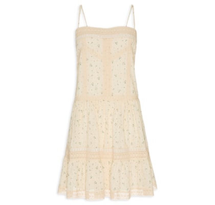 Vestido Mini Jardim - Off White