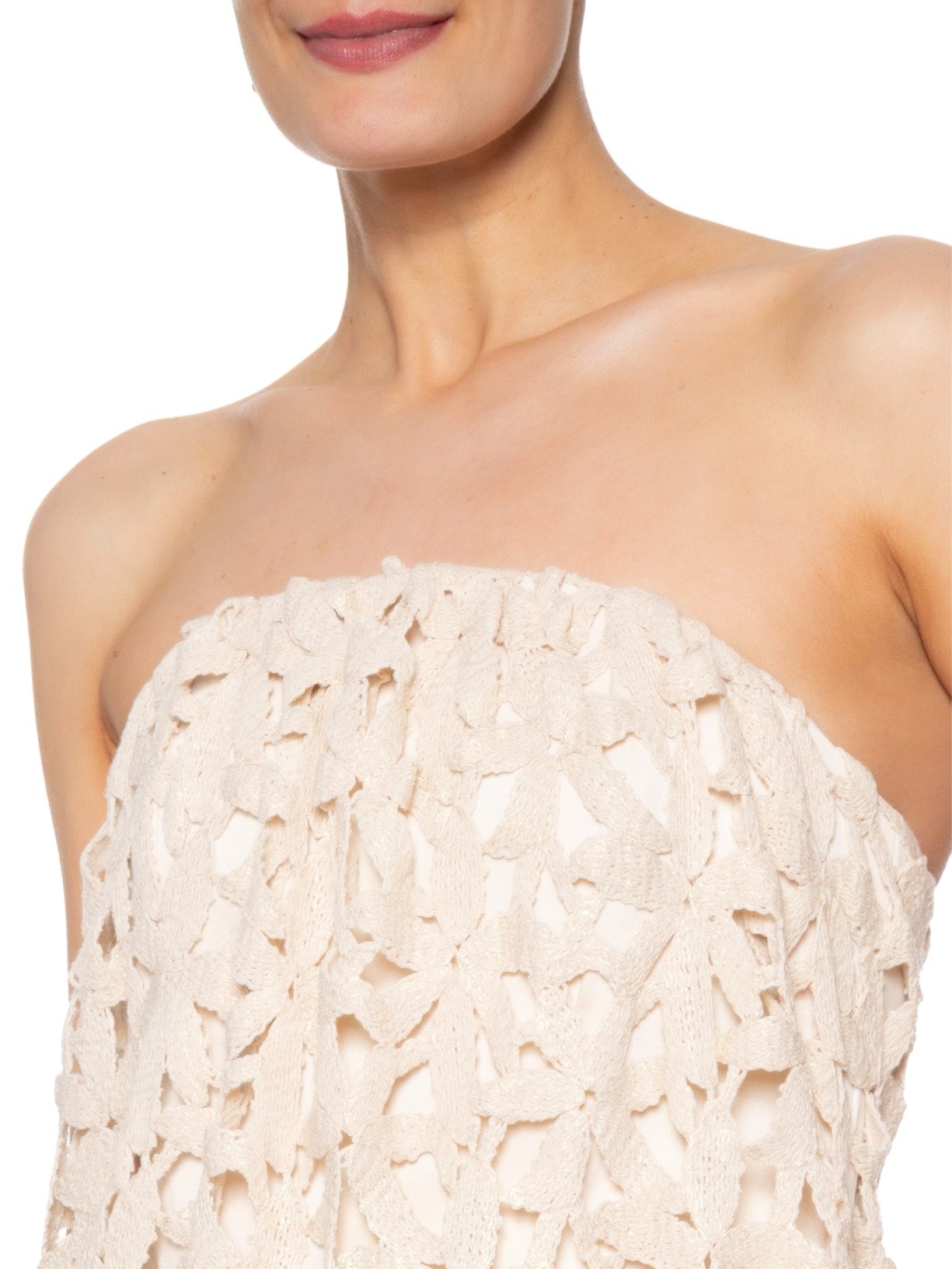 Vestido Mini Magnólia Bege Aluf
