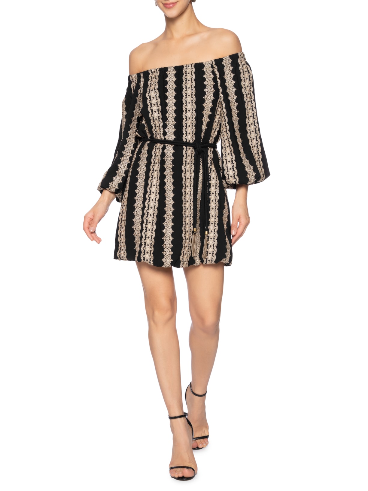Vestido Mini Manish Preto Mixed