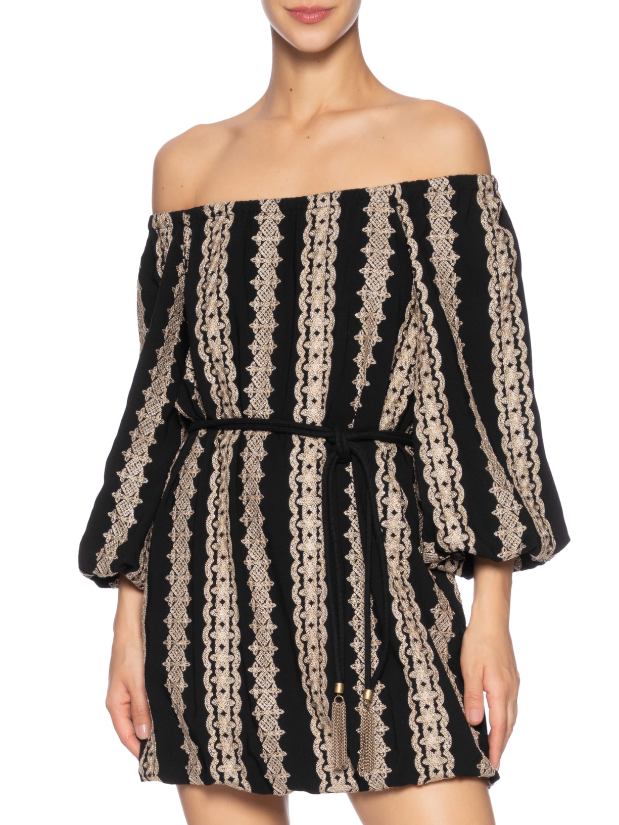 Vestido Mini Manish Preto Mixed