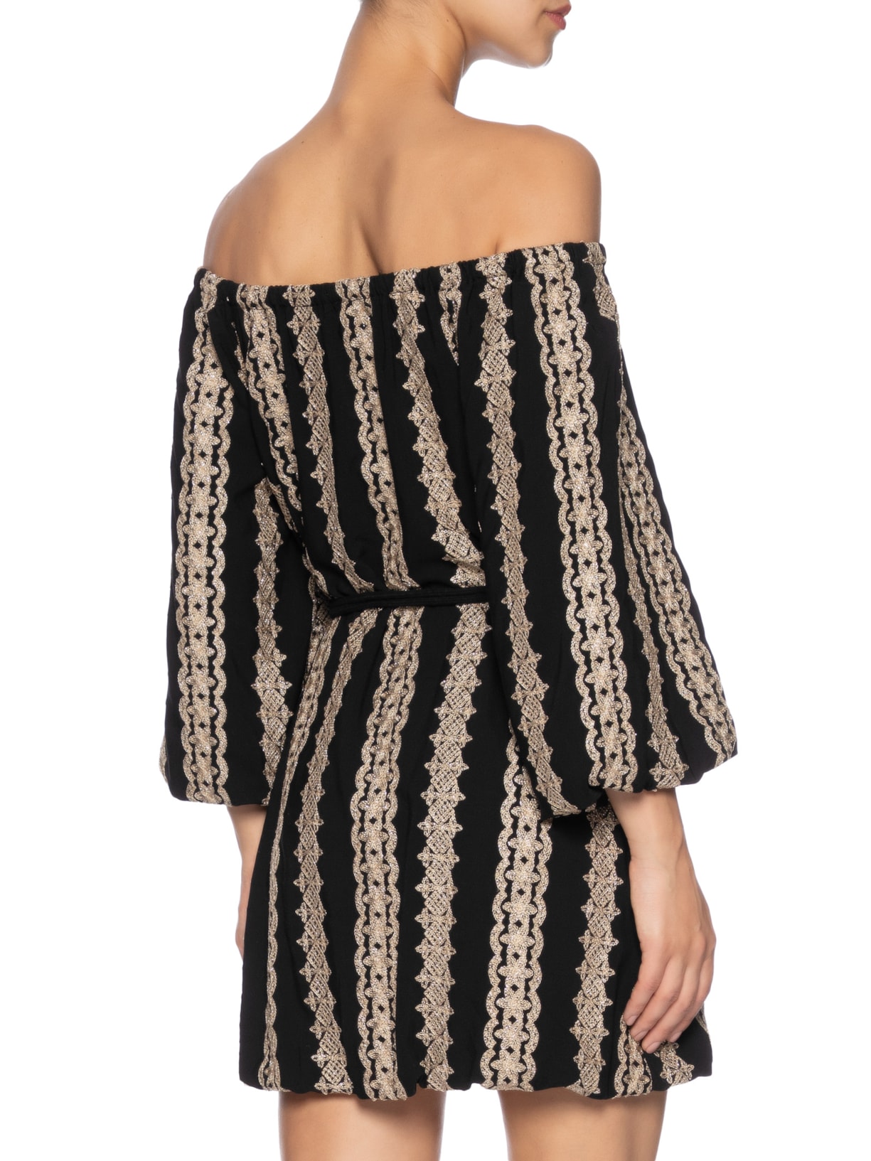 Vestido Mini Manish Preto Mixed