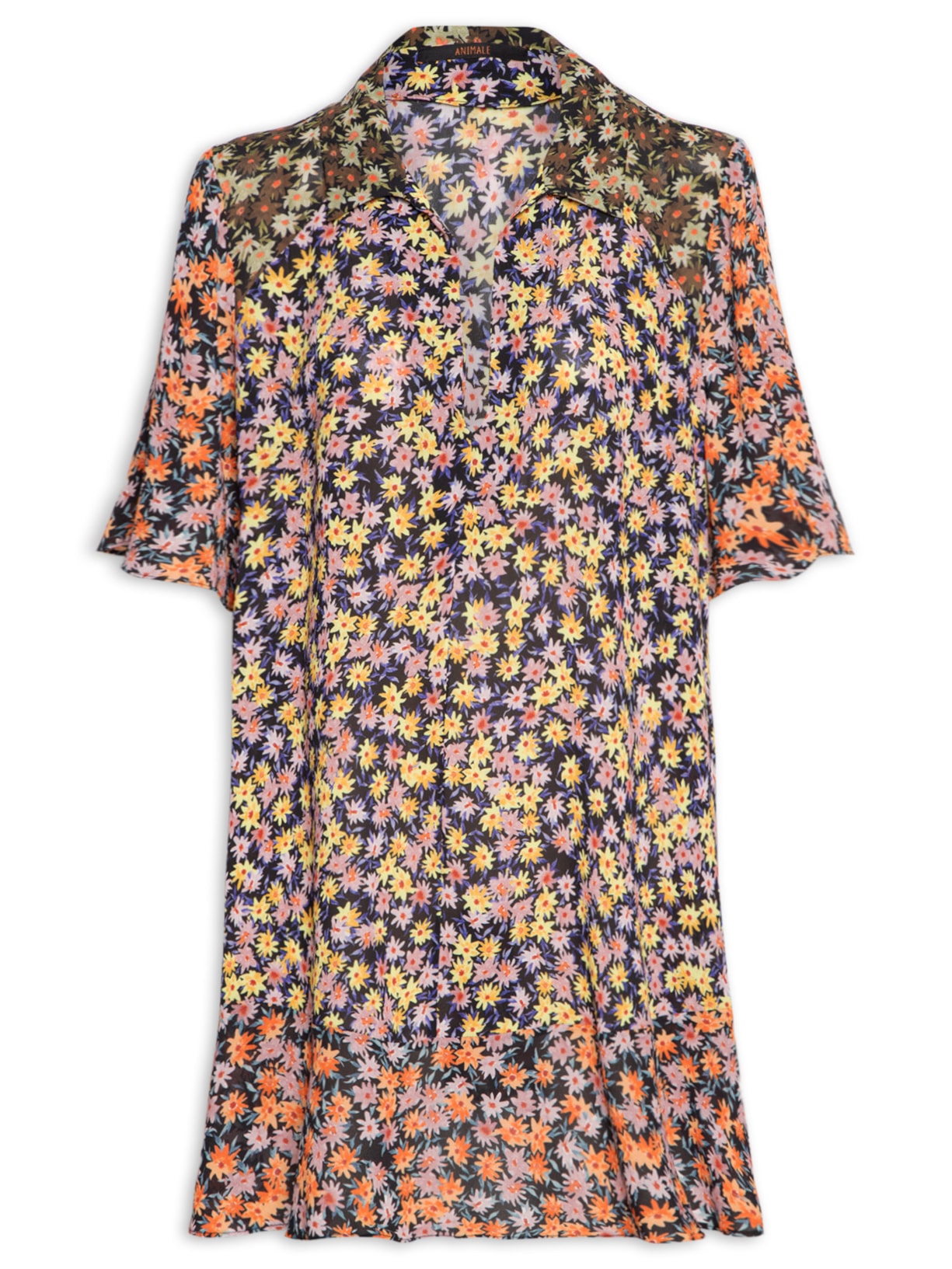 Vestido Mini Patch Work Liberty Rosa Animale