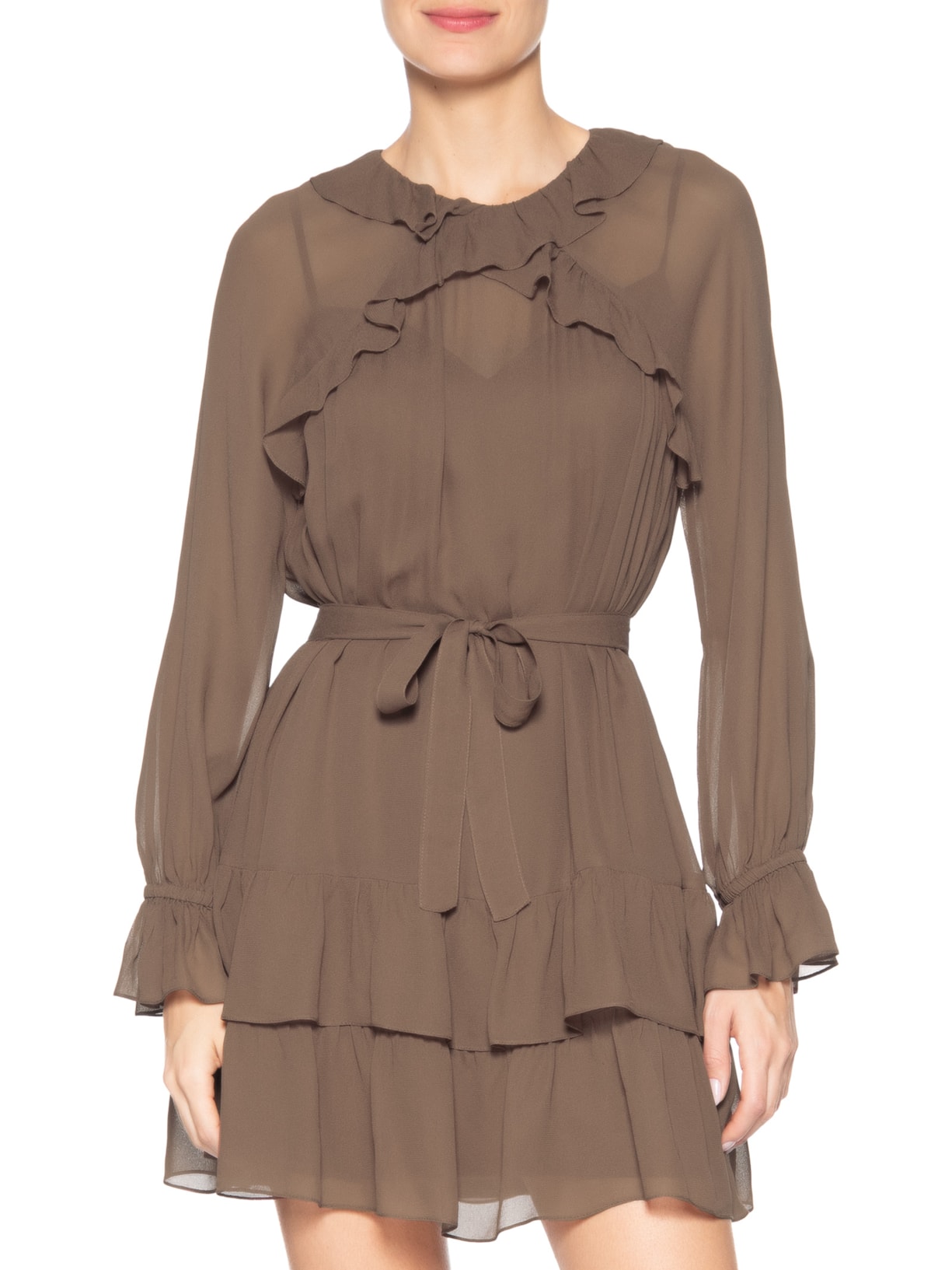 Vestido Mini Sally Marrom Iorane