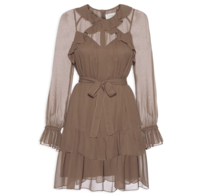 Vestido Mini Sally - Marrom