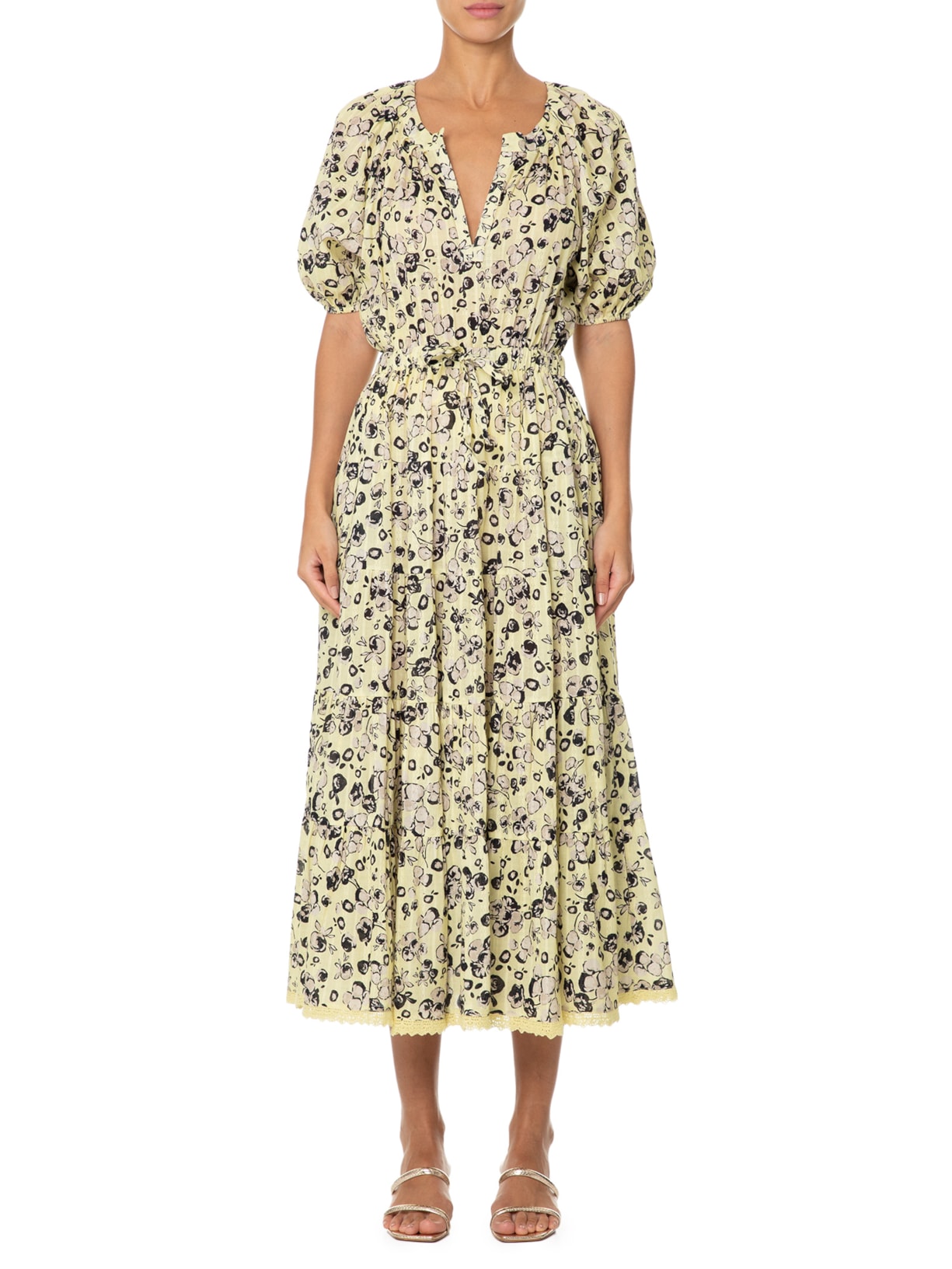 Vestido Misty Midi Amarelo Bo.bô