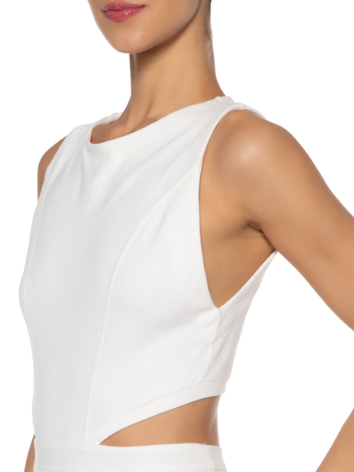 Vestido Mix Malha Off White Dress To