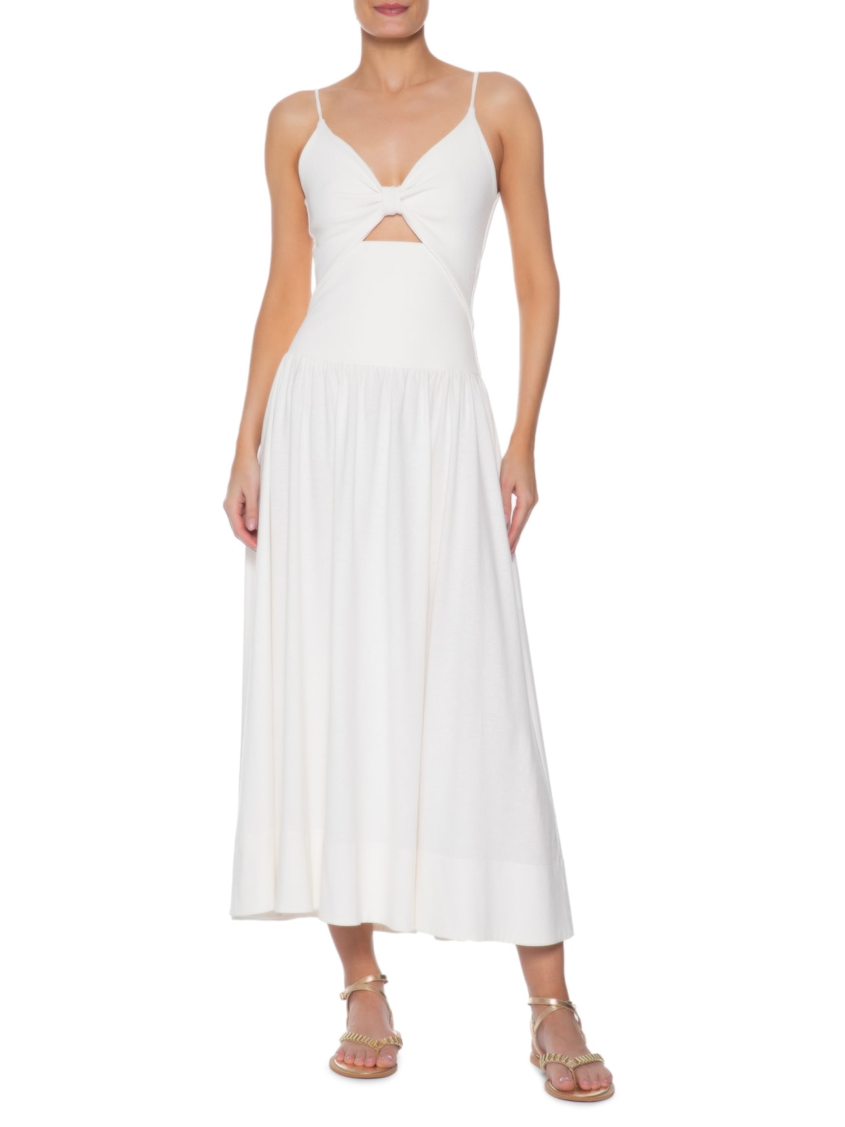 Vestido Mix Malhas Branco Dress To