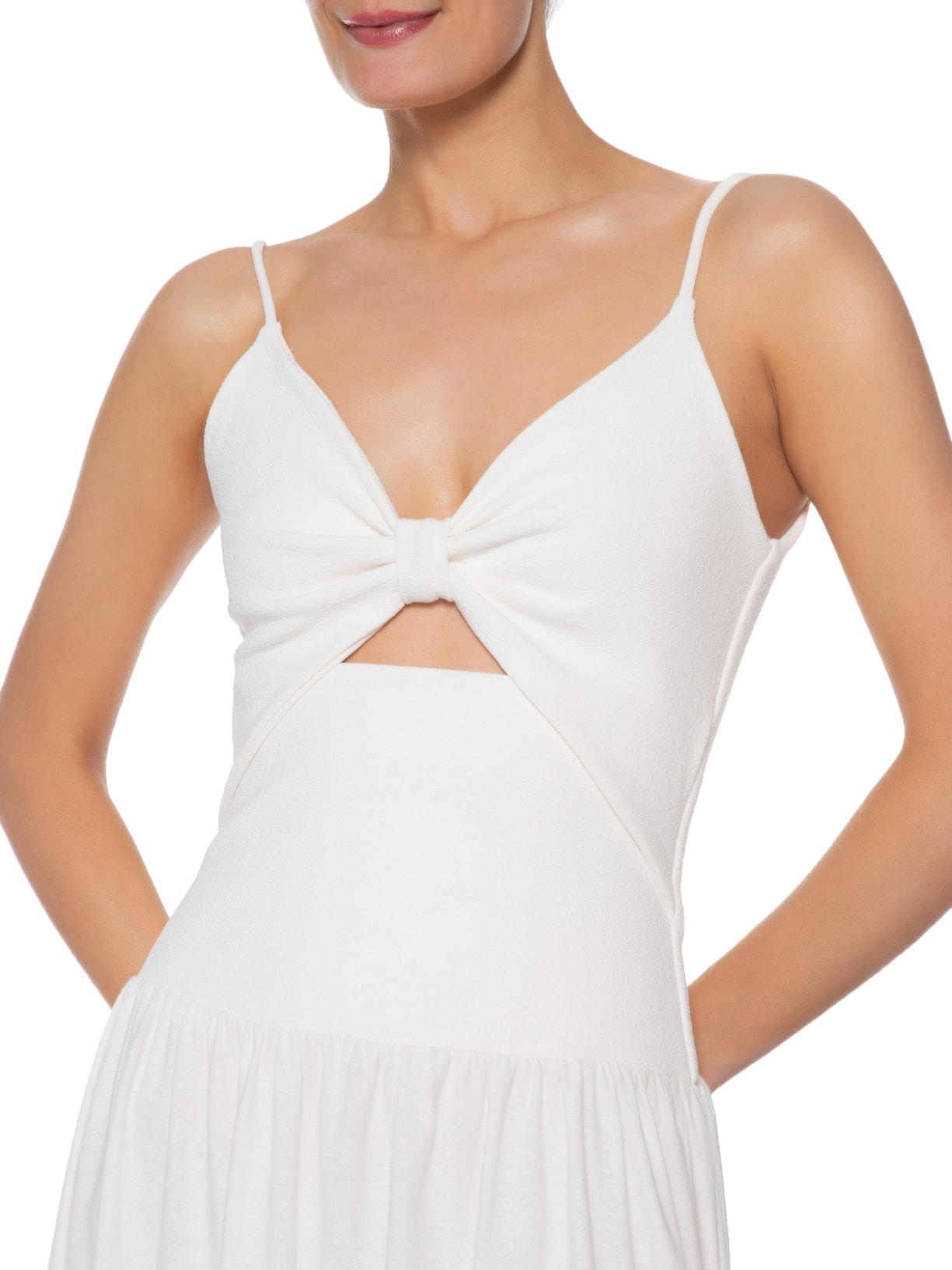 Vestido Mix Malhas Branco Dress To