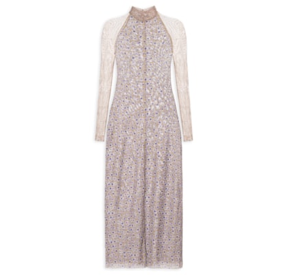 Vestido Mix Tule Liberty - Bege