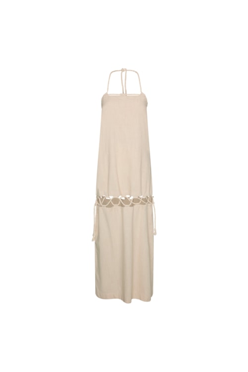 vestido modular em linho com algodão cordel