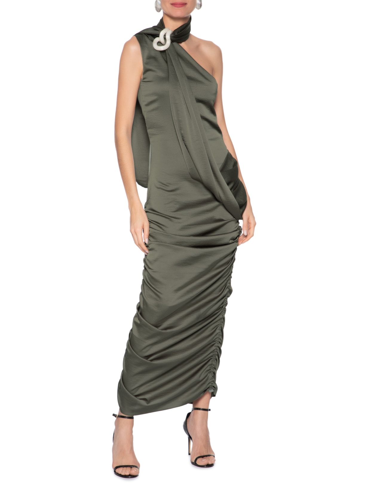 Vestido Modular Prateado Mateos Quadros