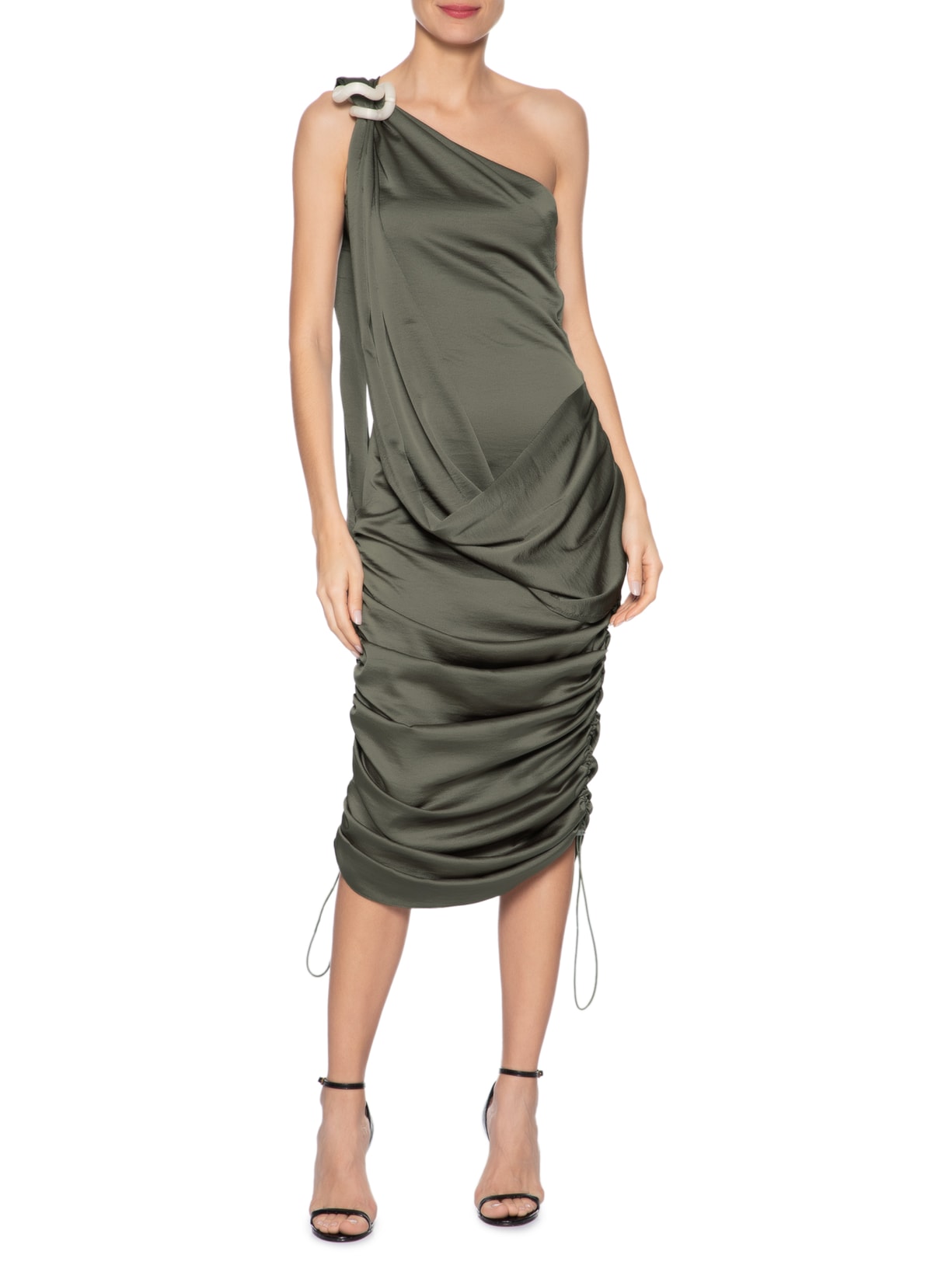 Vestido Modular Prateado Mateos Quadros