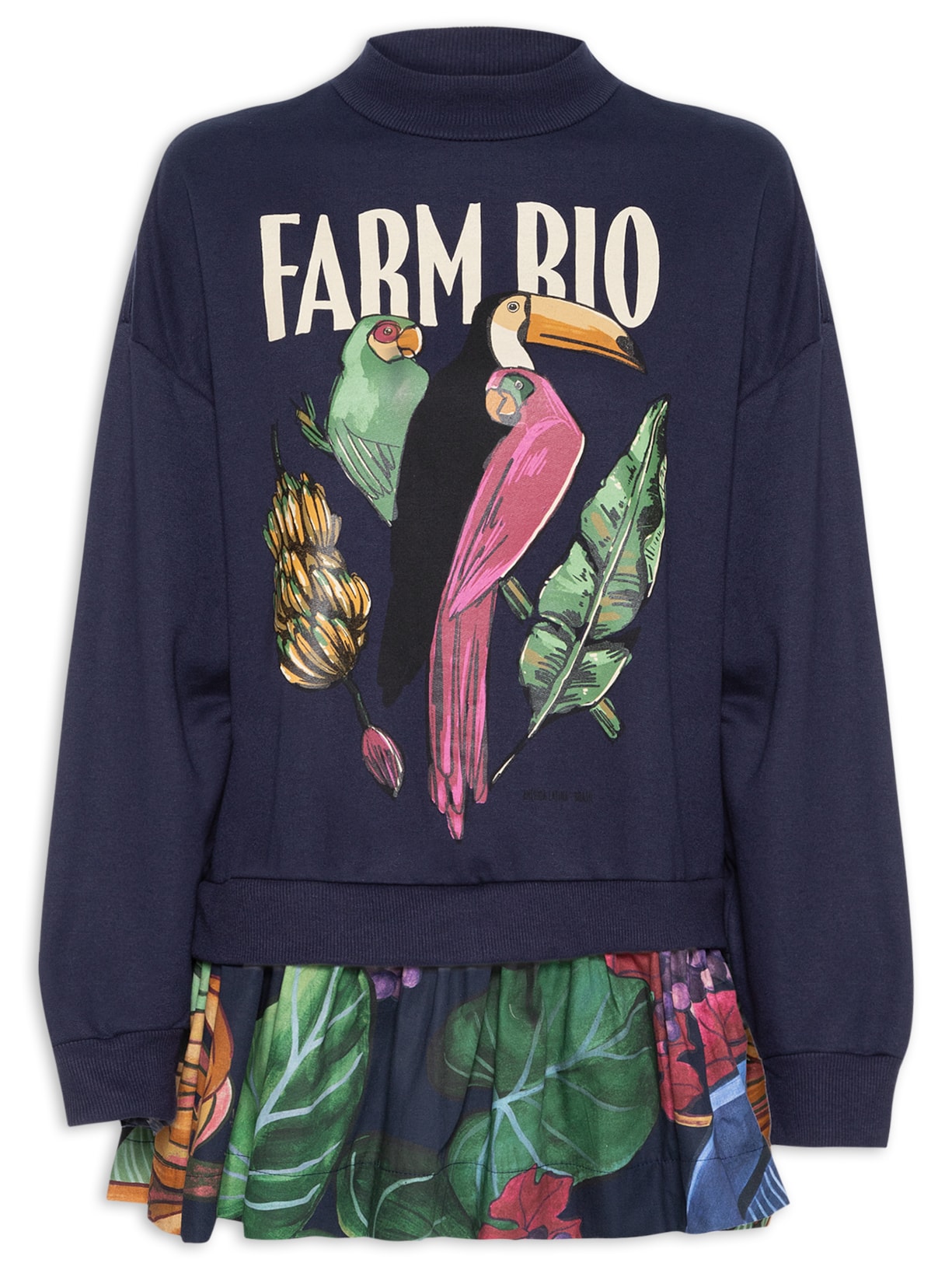 Vestido Moletom Banana Uva - Azul