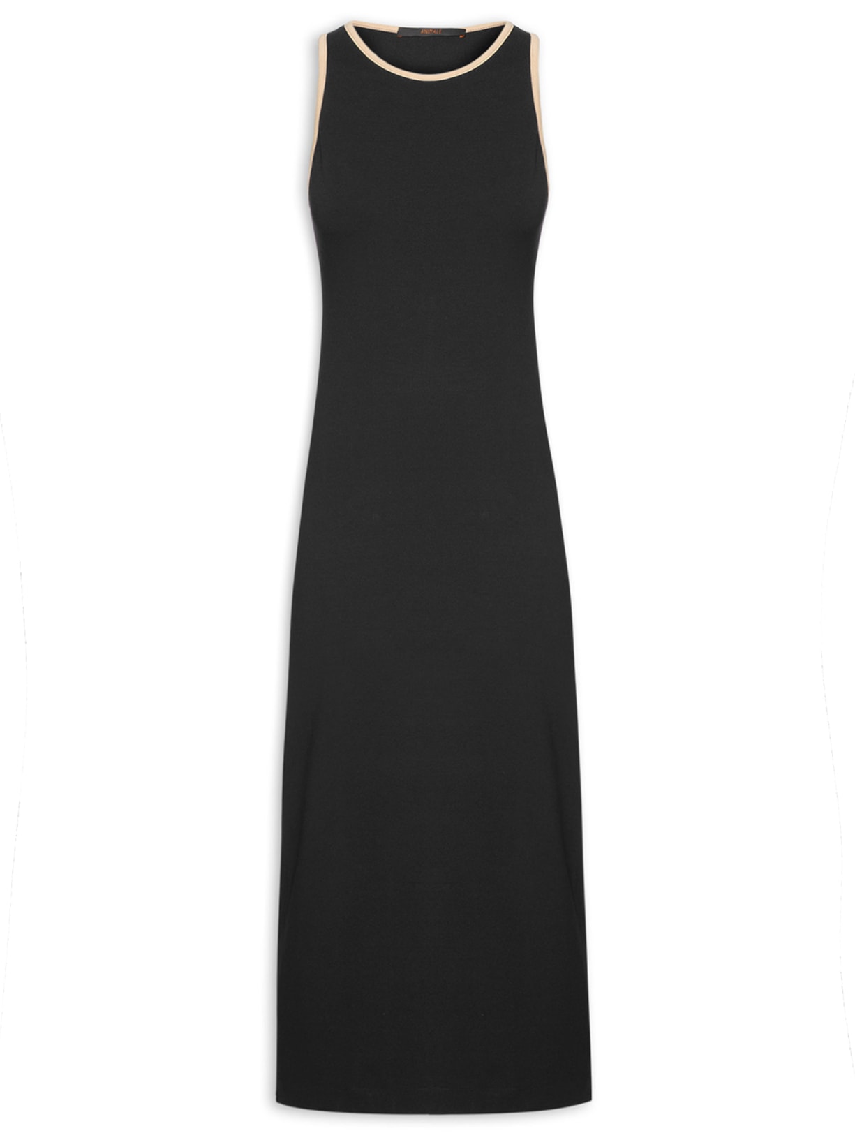 Vestido Nadador Bicolor Com Costas Vazadas Preto Animale