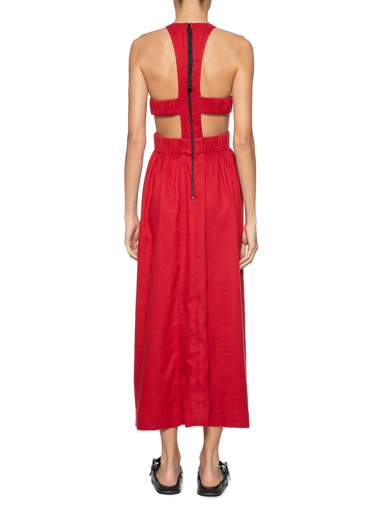 Vestido Nadador Franzido Vermelho Osklen