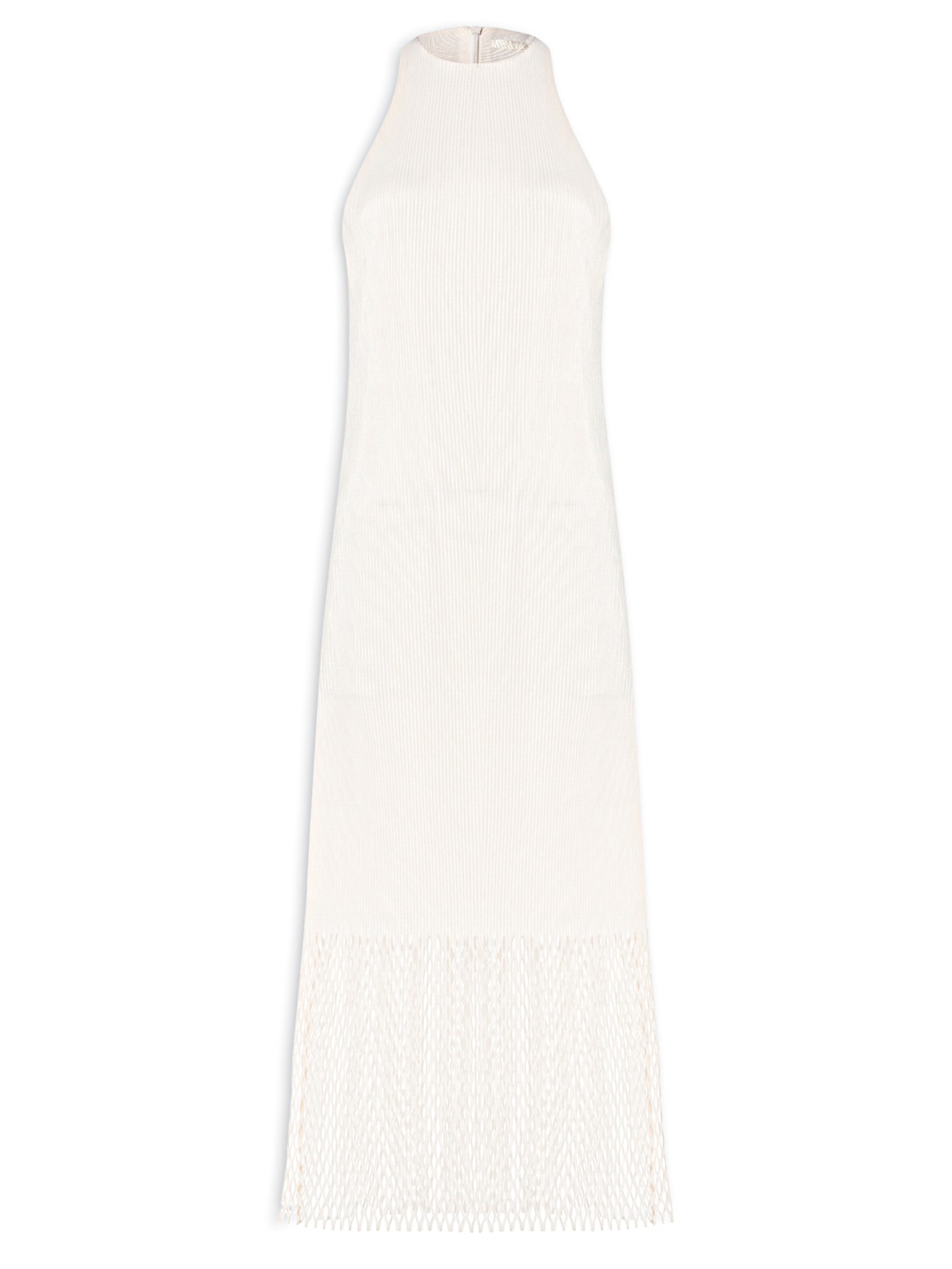 Vestido Nadador Plisse Bege Osklen