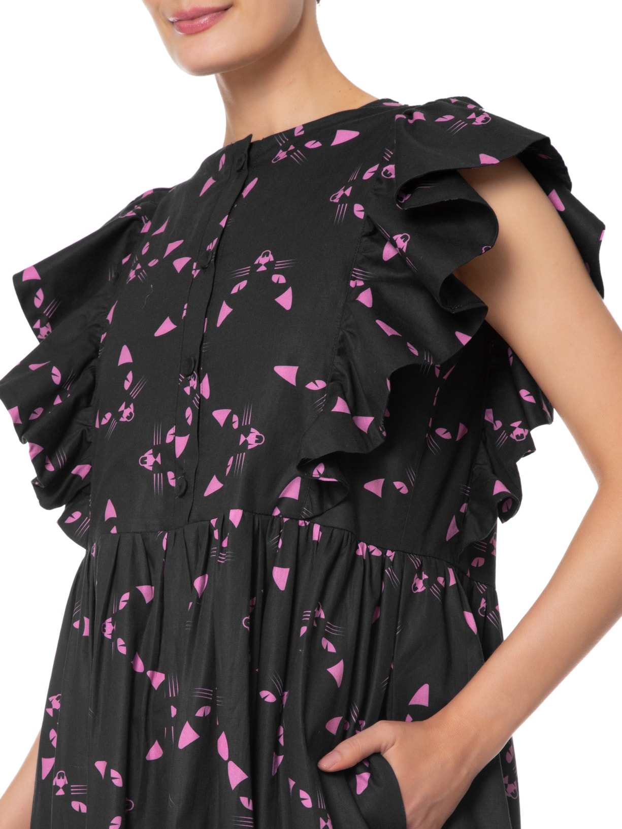 Vestido Night Cat Preto Gude