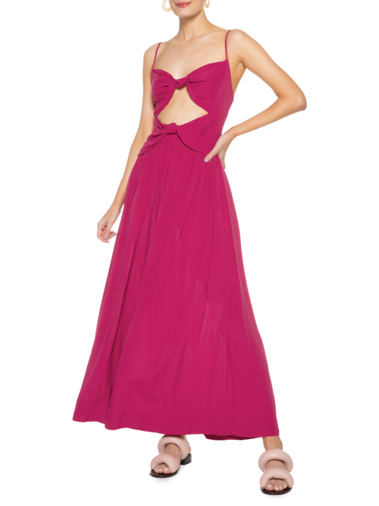 Vestido Nó Frente Rosa Farm