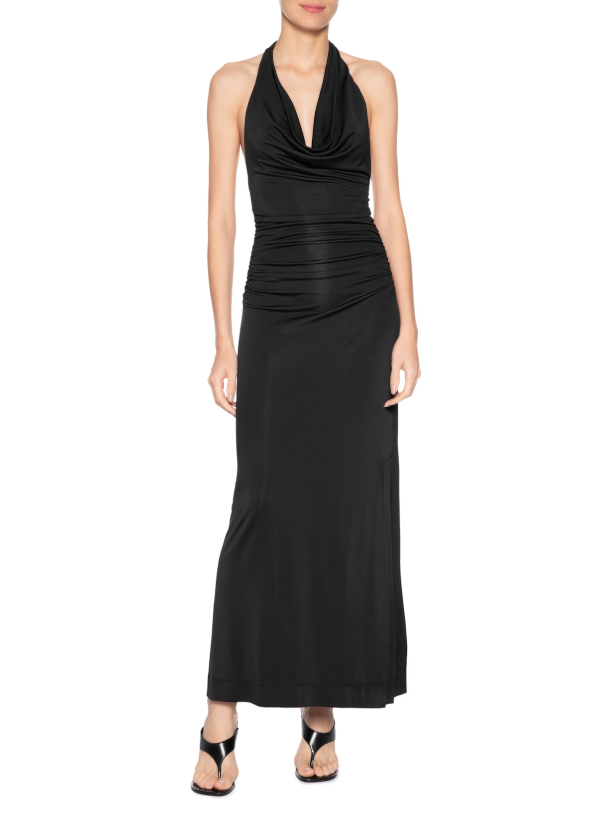 Vestido Nó Frente Única Preto Farm