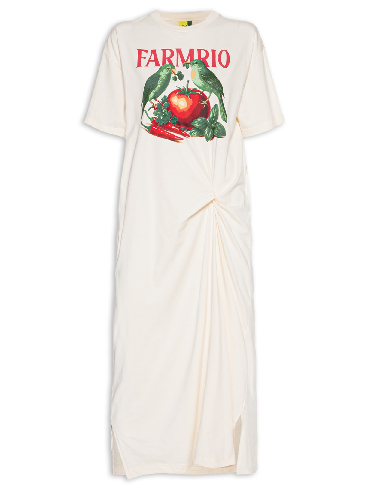 Vestido Nó Pássaros Tomate – Off White Farm