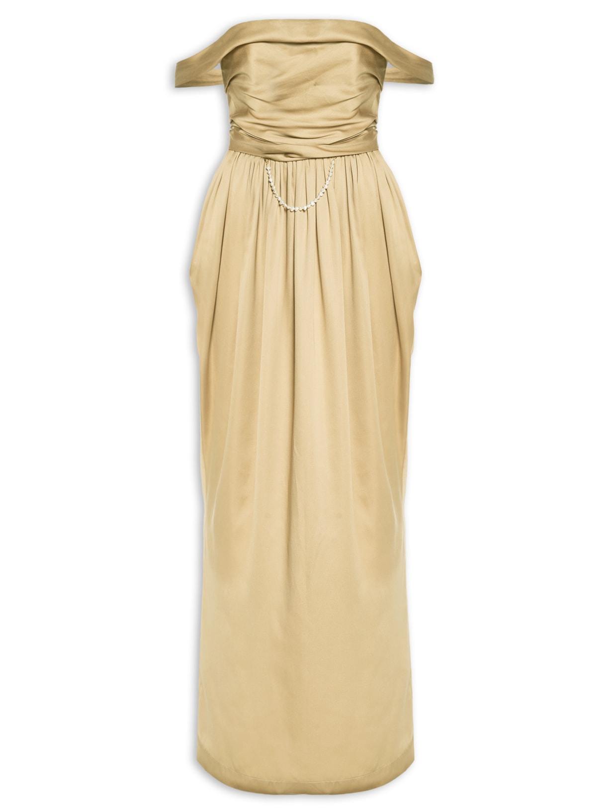 Vestido O Tempo Dourado Aluf