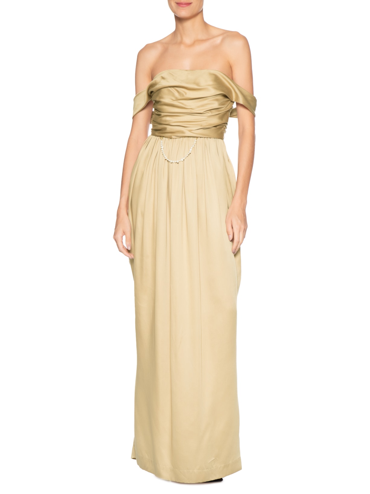 Vestido O Tempo Dourado Aluf