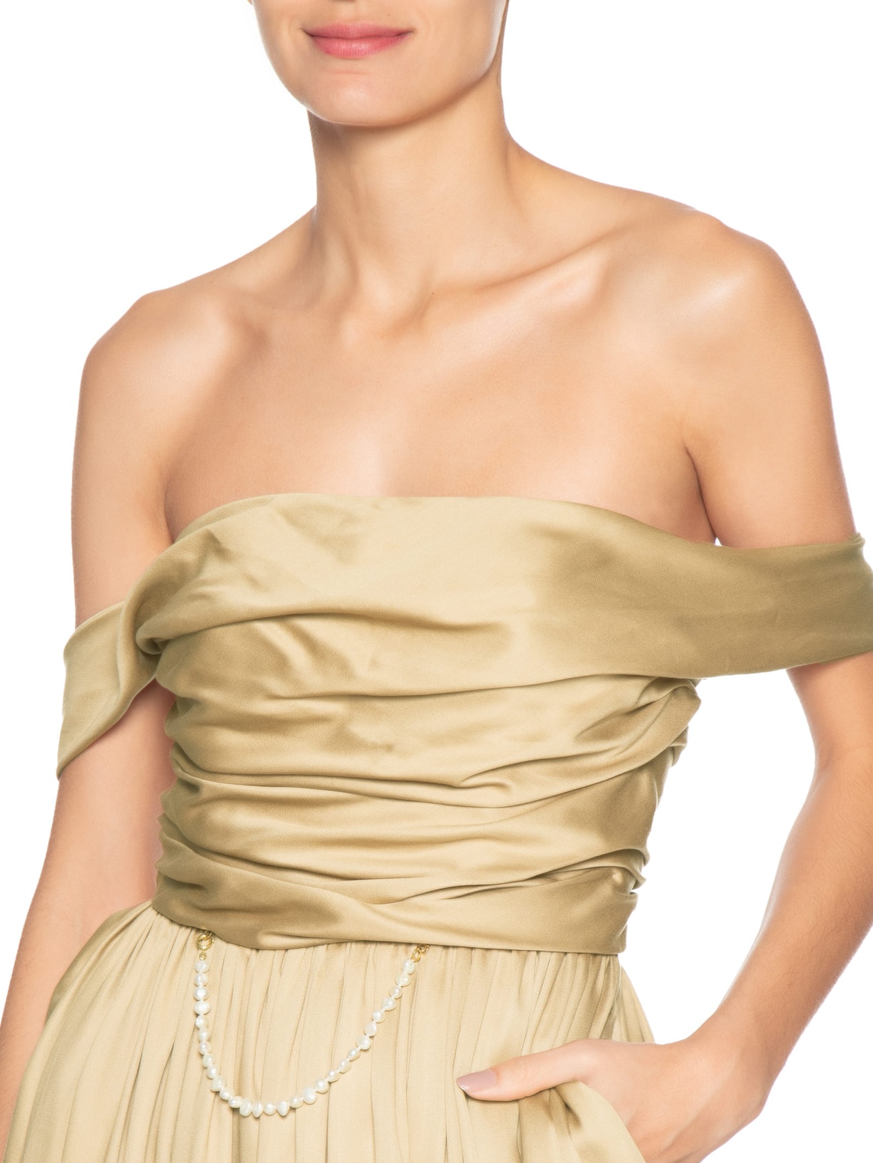 Vestido O Tempo Dourado Aluf