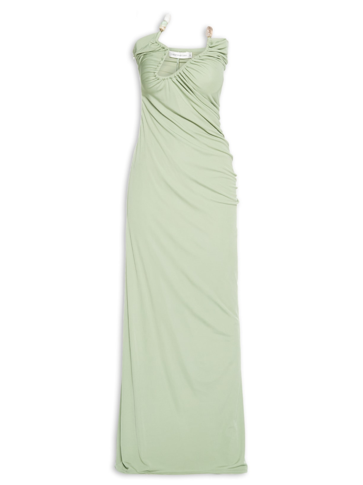 Vestido Odessa Arced Strapless Gown - Verde