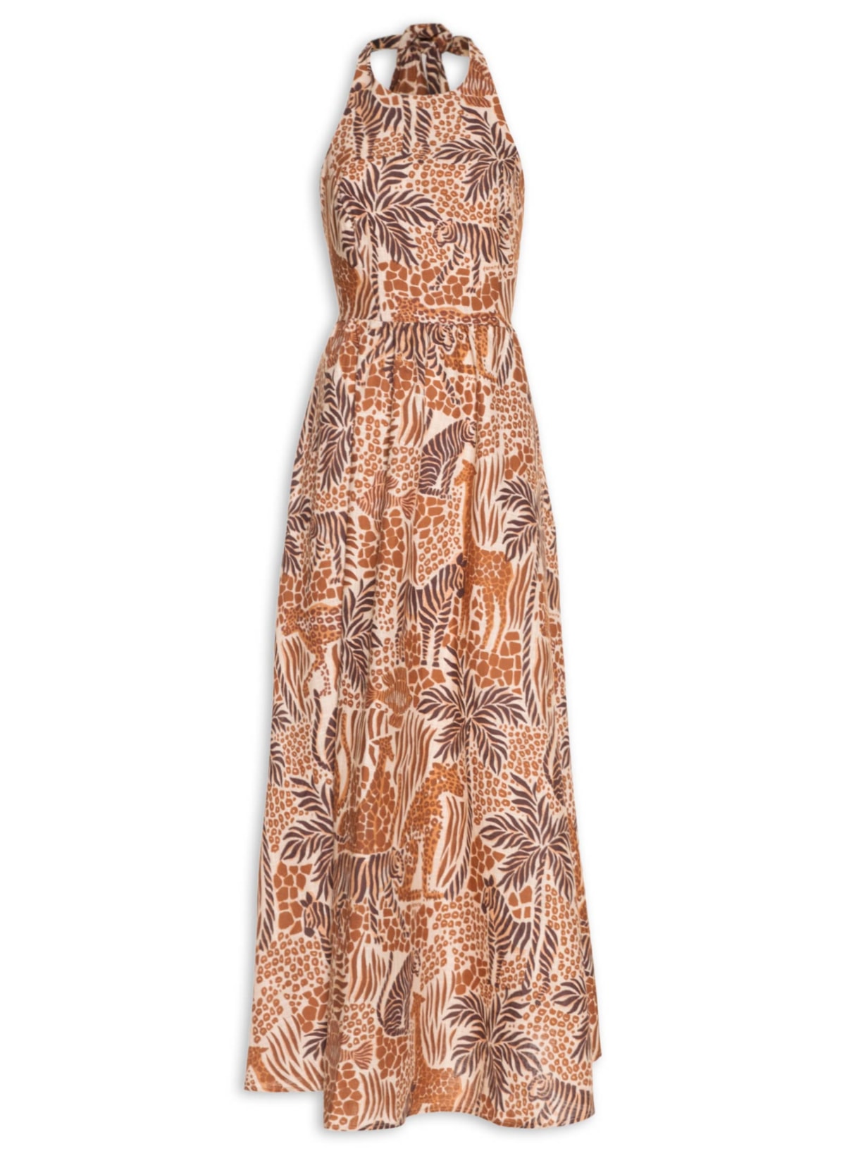 Vestido Olhar Da Floresta - Marrom