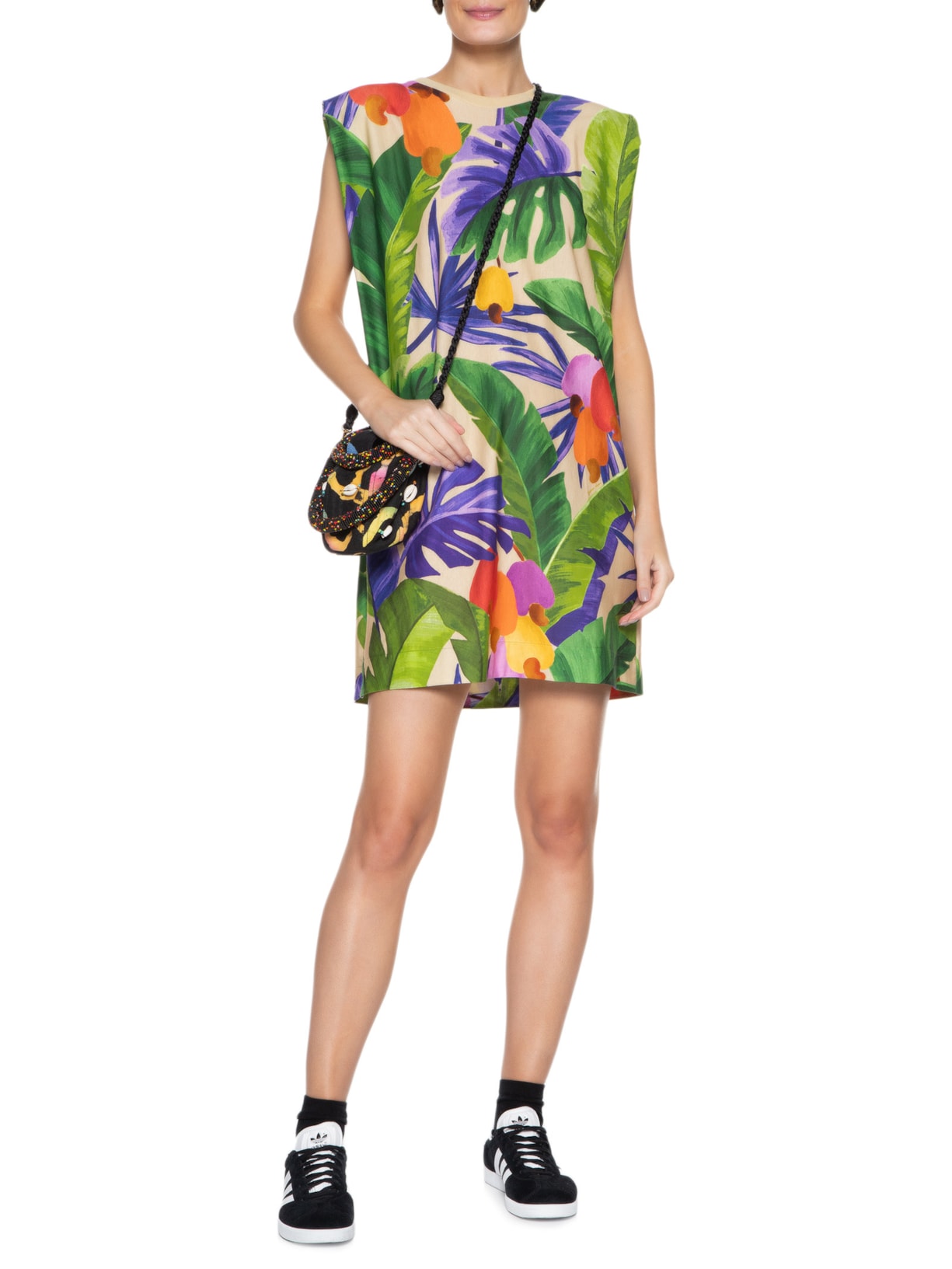 Vestido Ombreira Floresta De Caju Verde Farm