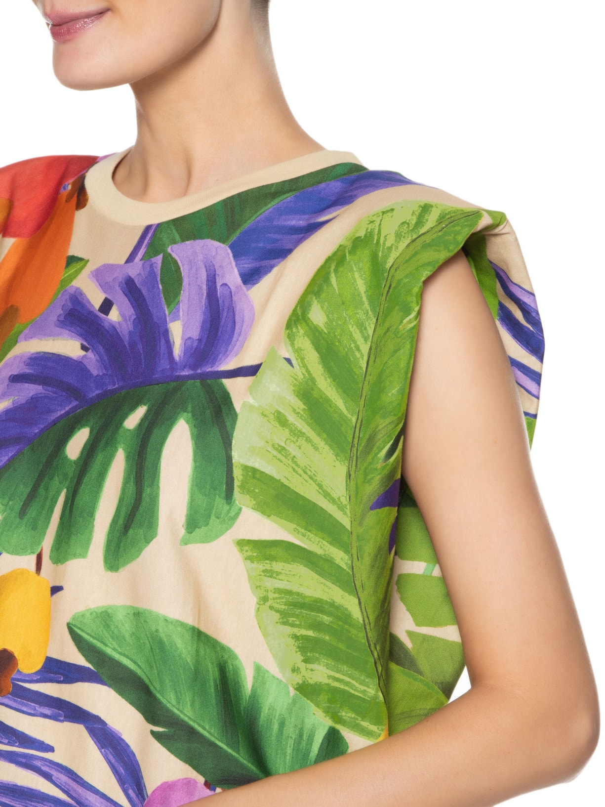 Vestido Ombreira Floresta De Caju Verde Farm