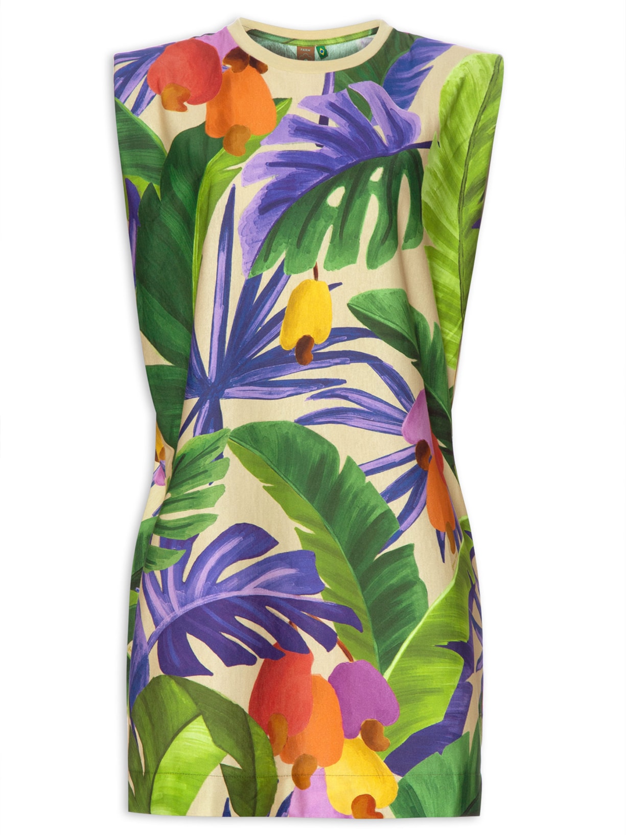 Vestido Ombreira Floresta De Caju - Verde