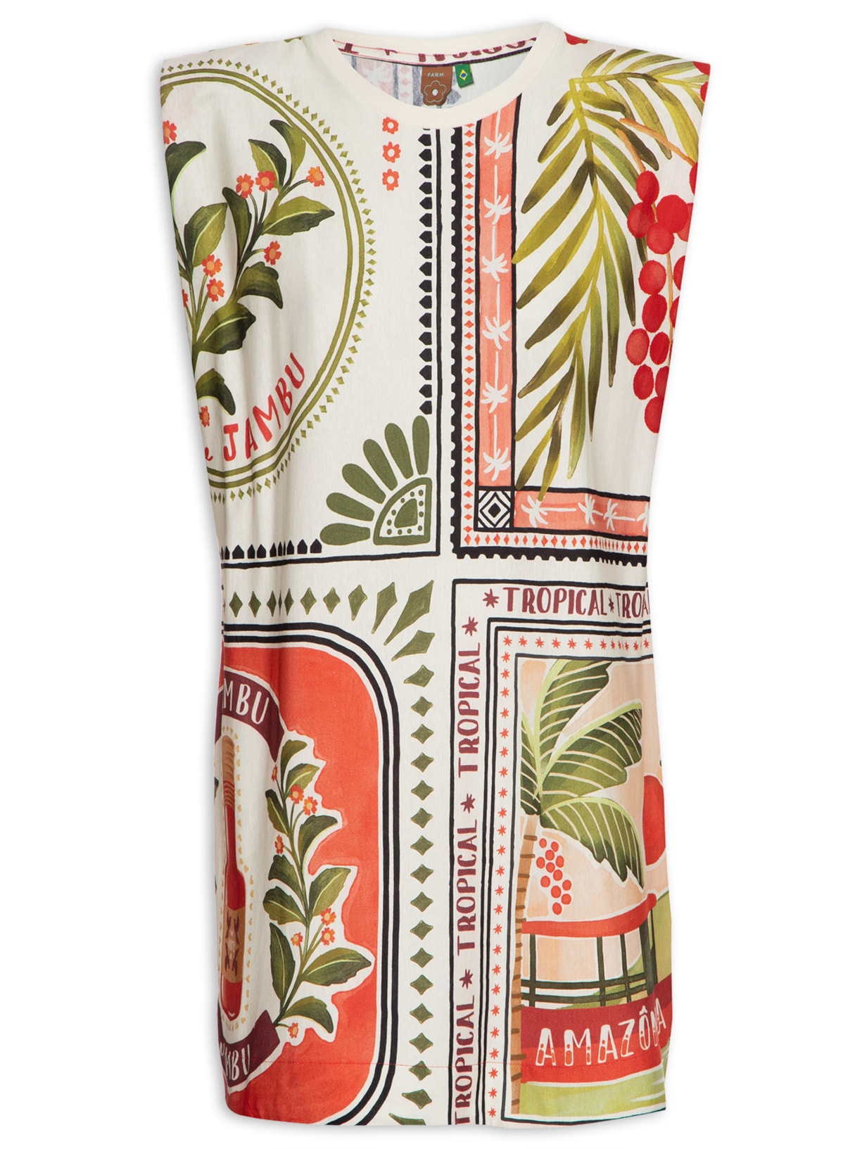 Vestido Ombreira Lenço Igarapé - Branco