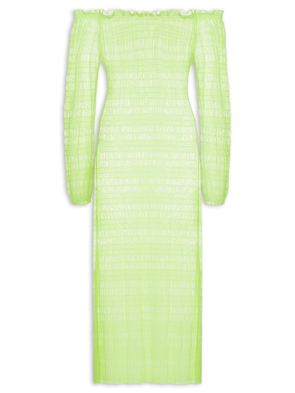 Vestido Ombro A Ombro Ava Verde Triya