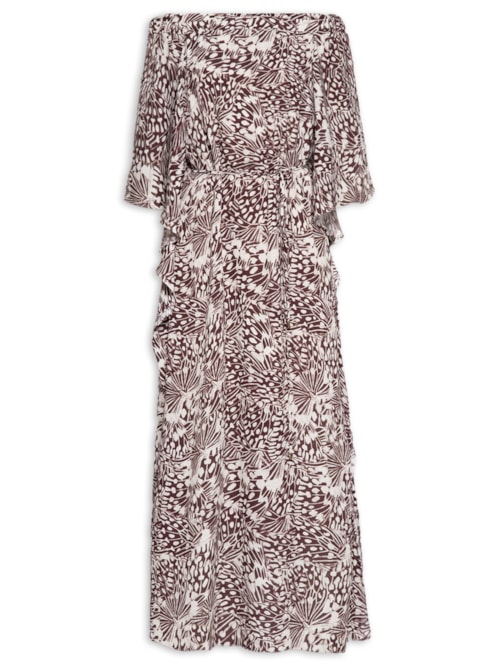 Vestido Ombro Lali - Marrom