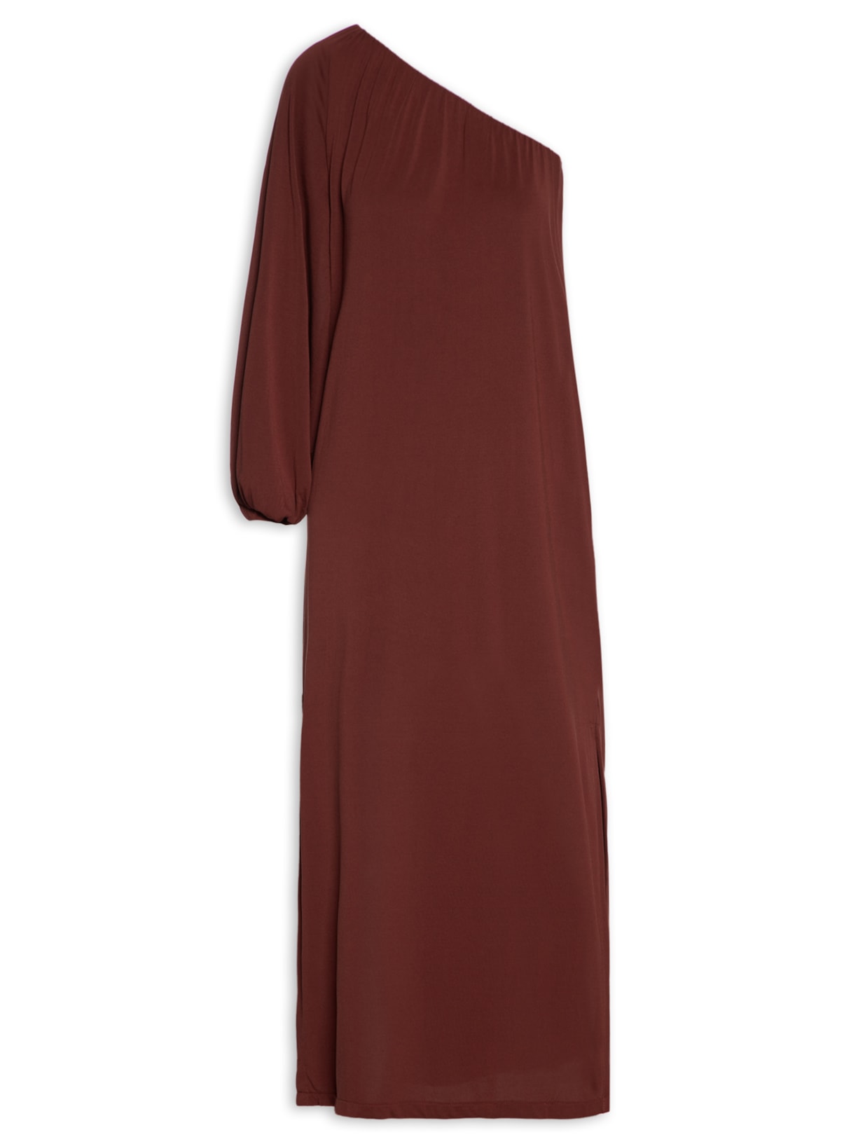 Vestido Ombro Só Bufante - Vinho