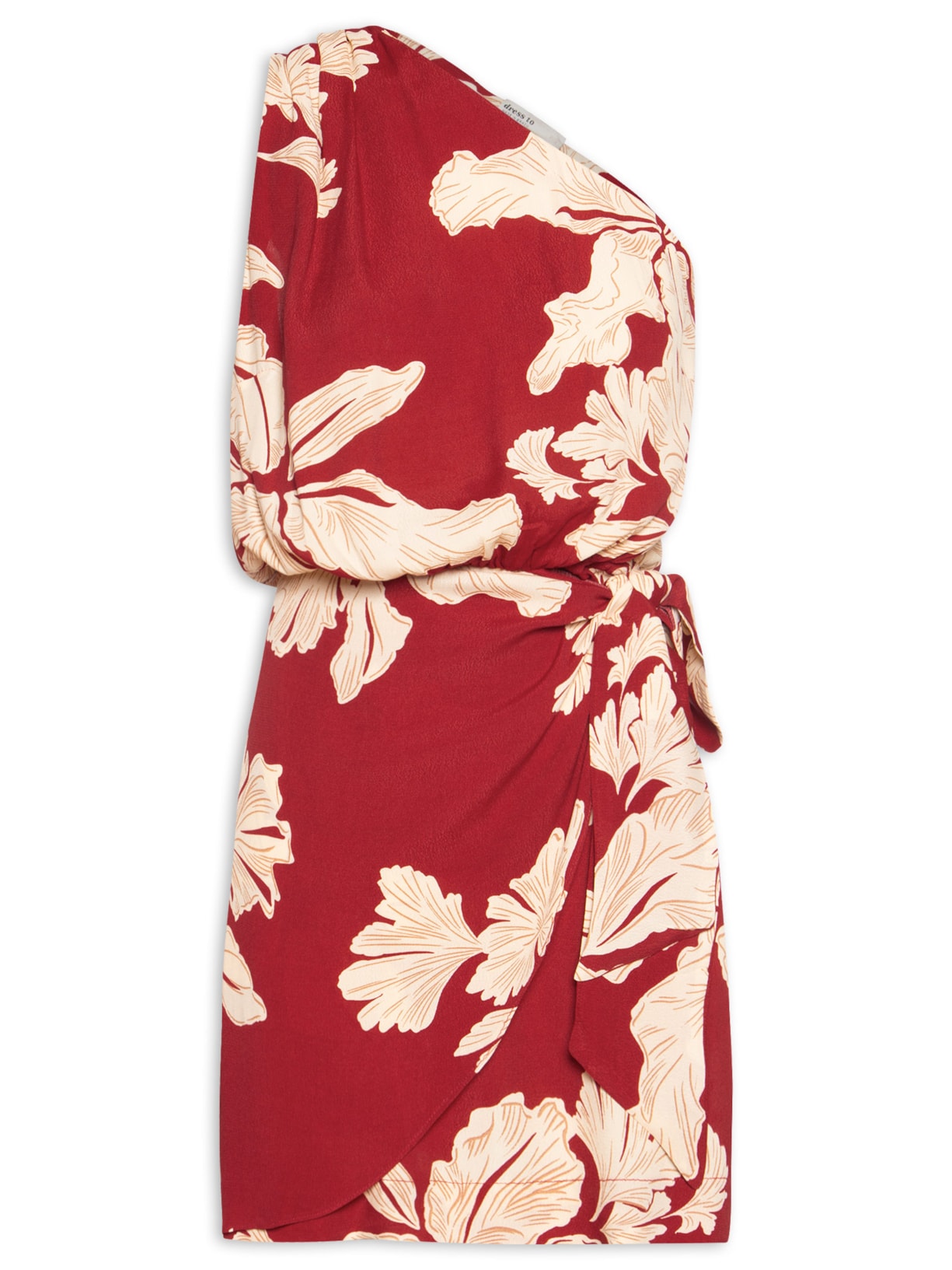 Vestido Ombro Só Estampa Pétala Vermelho Dress To