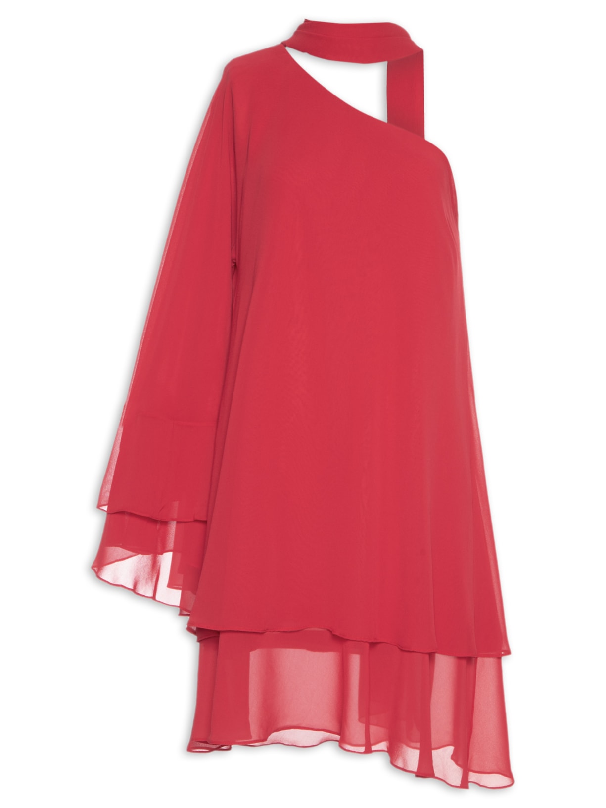 Vestido Ombro Só Faixa - Vermelho