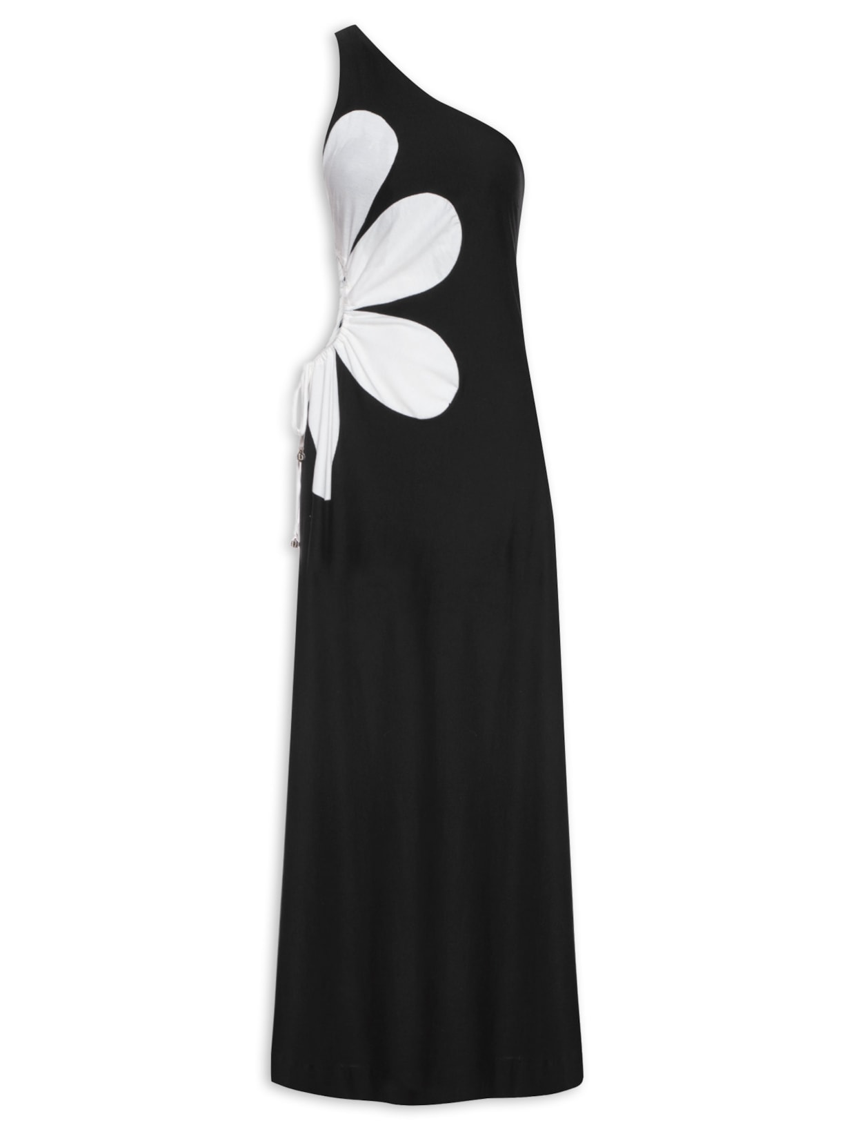 Vestido Ombro Só Flor - Preto