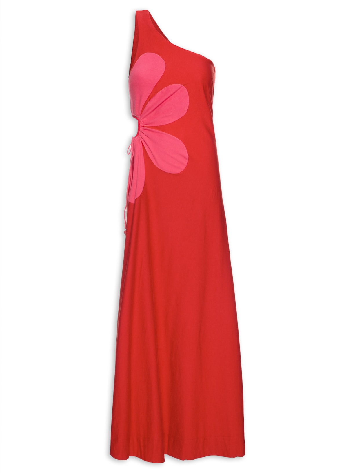 Vestido Ombro Só Flor - Vermelho