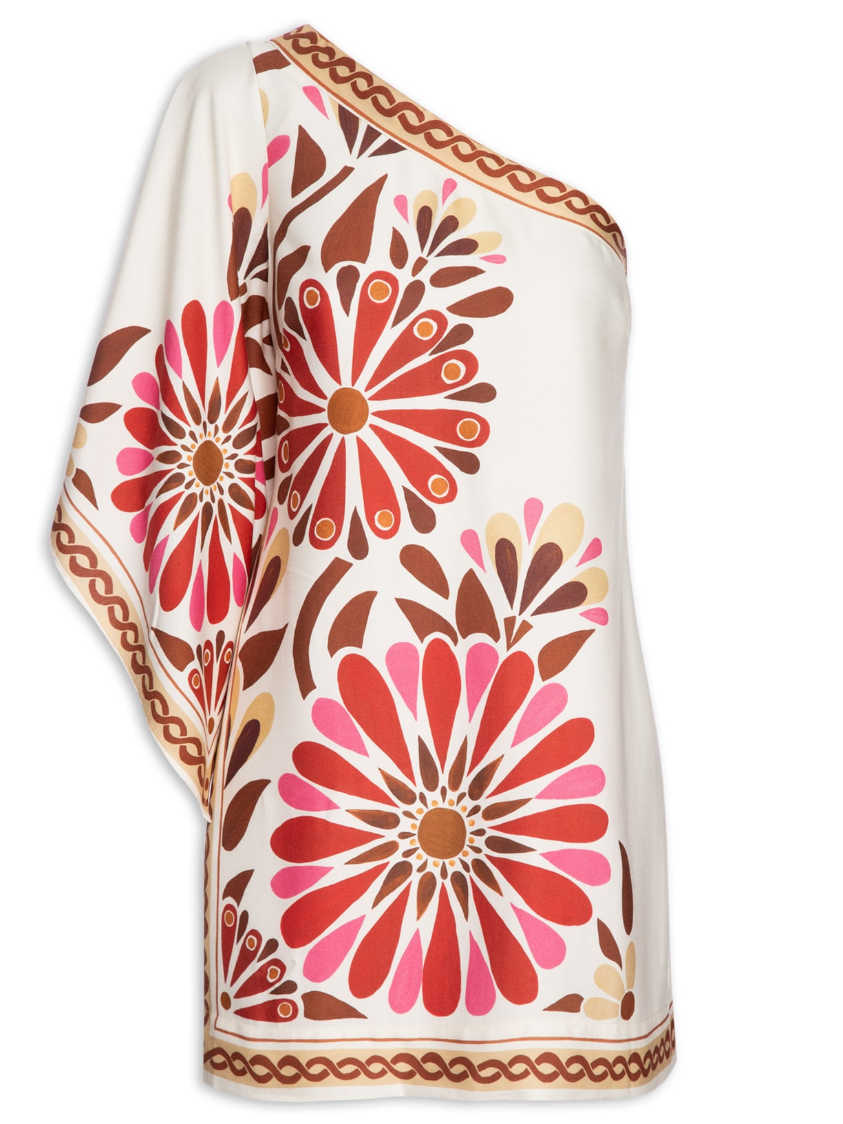 Vestido Ombro Só Florejo - Off White